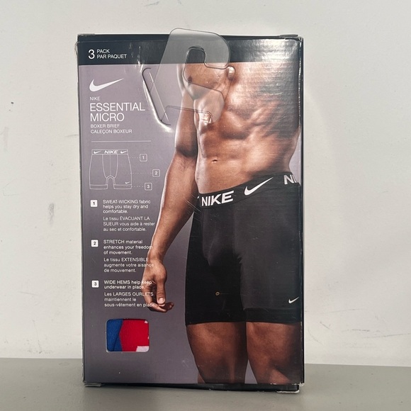 Nike Essential Micro Boxer Briefs - Black - Picture 2 of 2